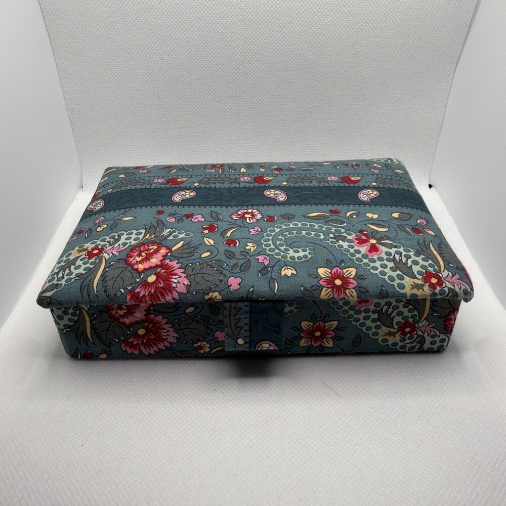 Ann Marie French Provençal Print Cloth Jewelry Box